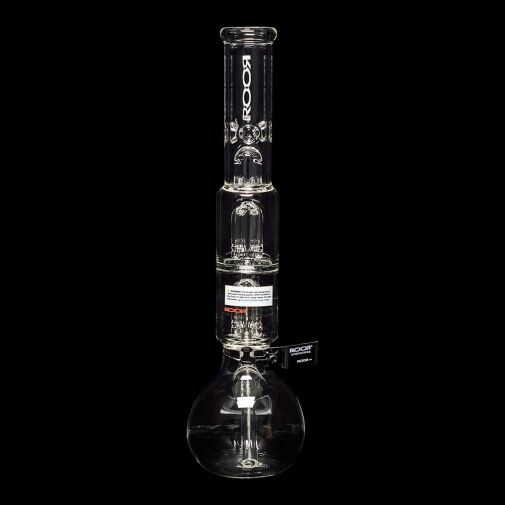 ROOR Tech 17" Double 4-Arm Tree Perc Bubble Base Water Pipe - 04