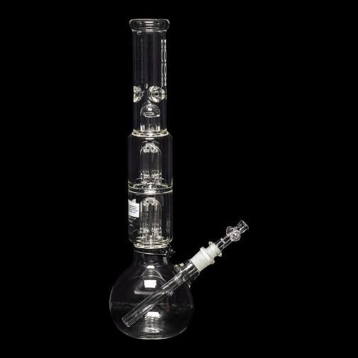 ROOR Tech 17" Double 4-Arm Tree Perc Bubble Base Water Pipe - 05