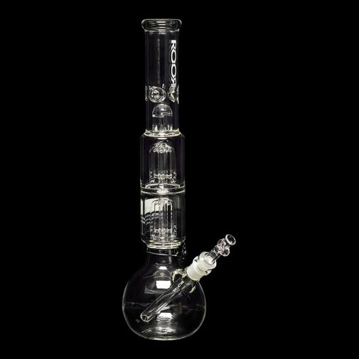 ROOR Tech 17" Double 4-Arm Tree Perc Bubble Base Water Pipe - 06