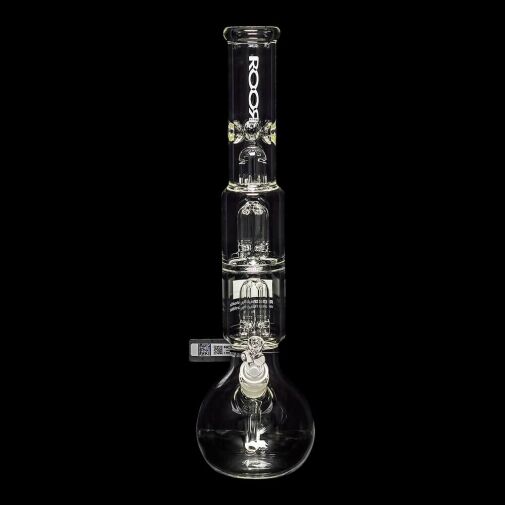 ROOR Tech 17" Double 4-Arm Tree Perc Bubble Base Water Pipe - 07