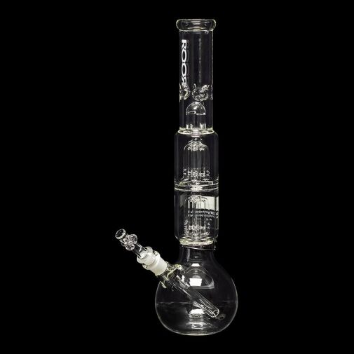 ROOR Tech 17" Double 4-Arm Tree Perc Bubble Base Water Pipe - 08