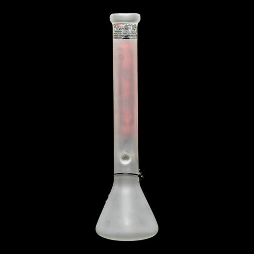 Roor Custom 18" Frosted Beaker Red Logo 03