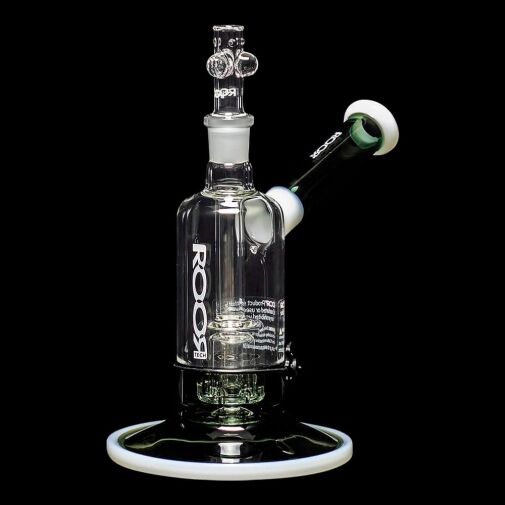 ROOR Tech 8" Fixed Barrel Bubbler - Grey & White - 04