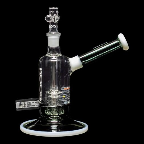 ROOR Tech 8" Fixed Barrel Bubbler - Grey & White - 05