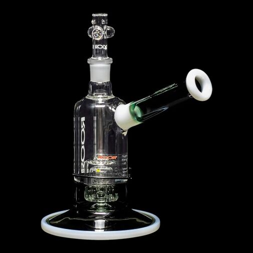 ROOR Tech 8" Fixed Barrel Bubbler - Grey & White - 06