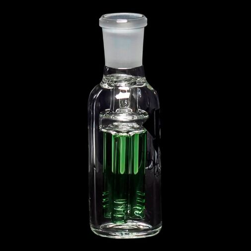 Diamond Glass Ash Catcher 90° 19mm/19mm w/ Tree Perc - Green - 04