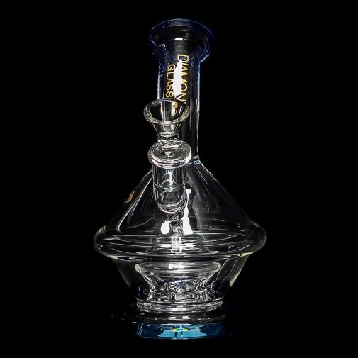 Diamond Glass Dewie Water Pipe - Blue Violet - 03