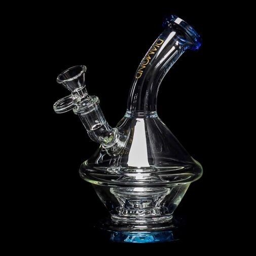 Diamond Glass Dewie Water Pipe - Blue Violet - 04