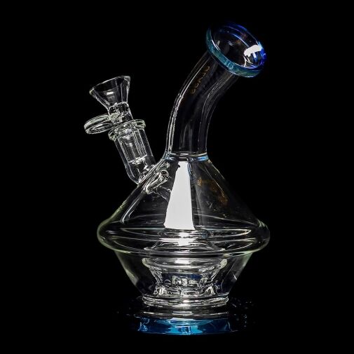 Diamond Glass Dewie Water Pipe - Blue Violet - 05