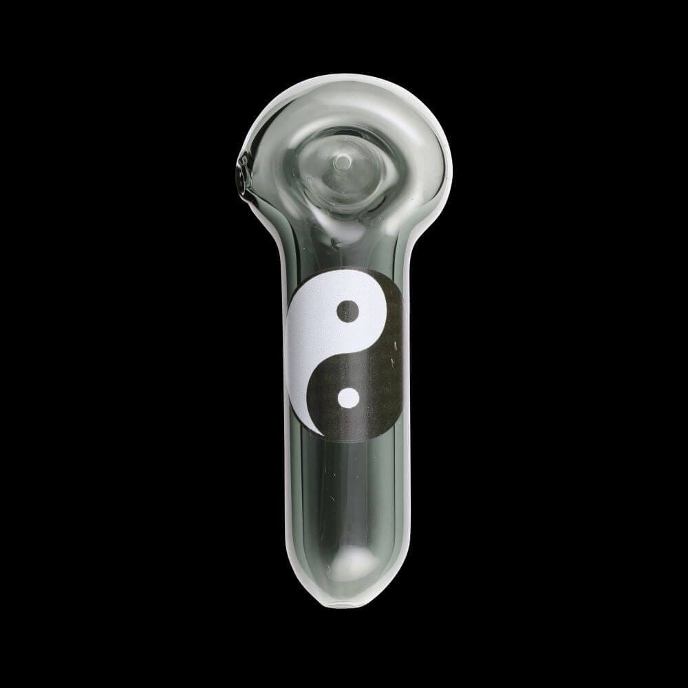 Chameleon Glass Yin & Yang Hand Pipe - Smoke