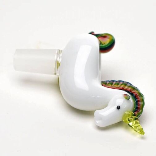Empire Glassworks 14mm Male Bowl UV Reactive Unicorn - 03