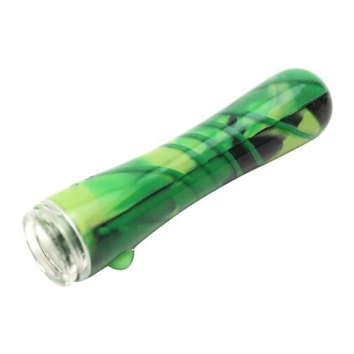 Eyce Silicone Oraflex Shorty One Hitter - Jungle Green Spiral