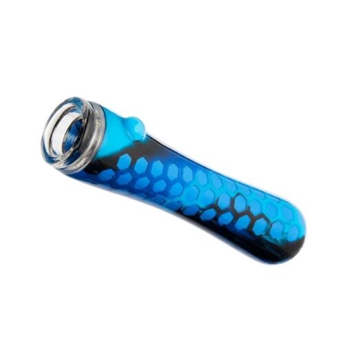 Eyce Silicone Oraflex Shorty One Hitter - Winter Blue Honeycomb