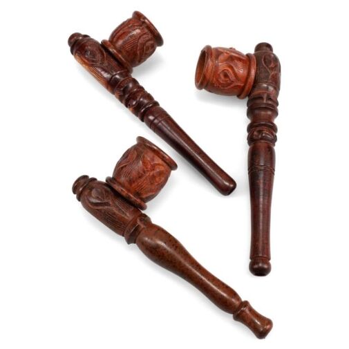 Carved Rosewood Hand Pipe