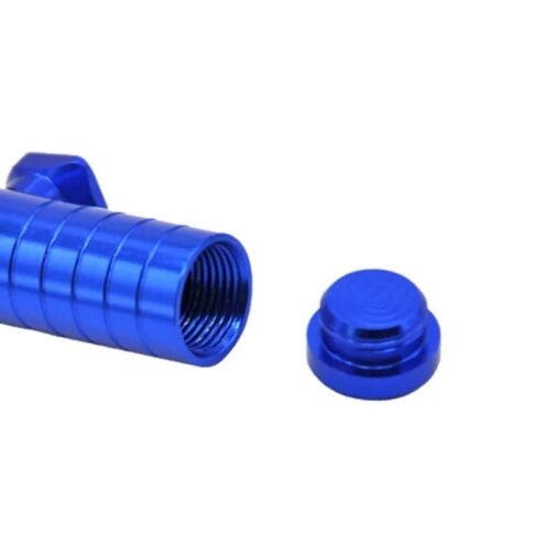 Premium Machined Aluminum Snuff Bullet "Groovy" - 04