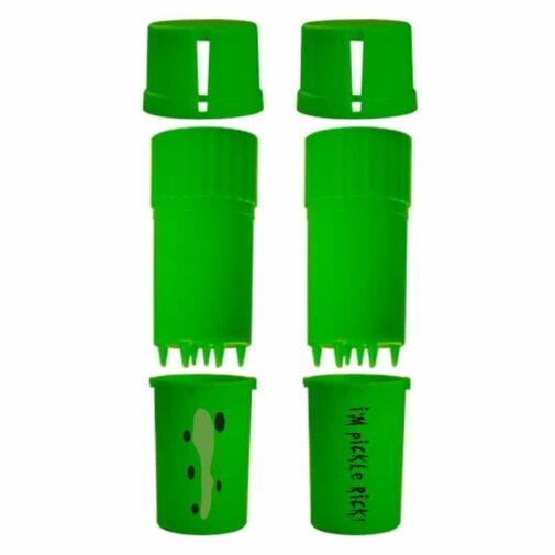 The Medtainer Storage w/ Grinder Pickle Rick / Green - 20 Dram / Expanded