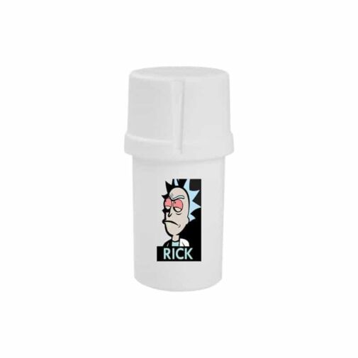 The Medtainer Storage w/ Grinder Rick / White - 20 Dram / Front