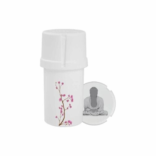 The Medtainer Storage w/ Grinder "Serenity" - 20 Dram / White