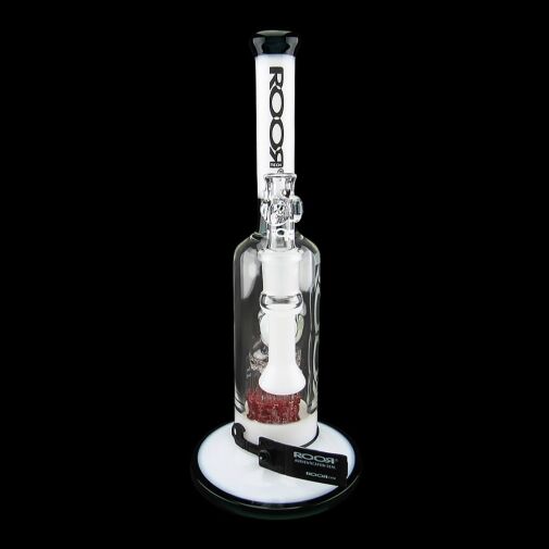 ROOR Tech 12" Fixed Stemless Bubbler - Jade & White - 007