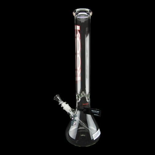 ROOR Classic 18" Beaker Water Pipe 50mm x 5mm - White/Red - 02