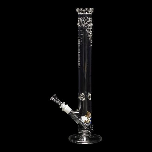 ROOR Custom Straight Tube Ghost Water Pipe - Crystal Raindrops - 01