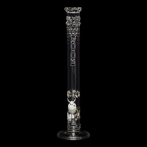 ROOR Custom Straight Tube Ghost Water Pipe - Crystal Raindrops - 06