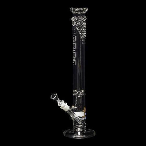 ROOR Custom Straight Tube Ghost Water Pipe - Crystal Raindrops - 07