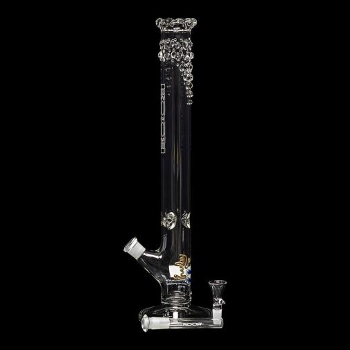 ROOR Custom Straight Tube Ghost Water Pipe - Crystal Raindrops - 08