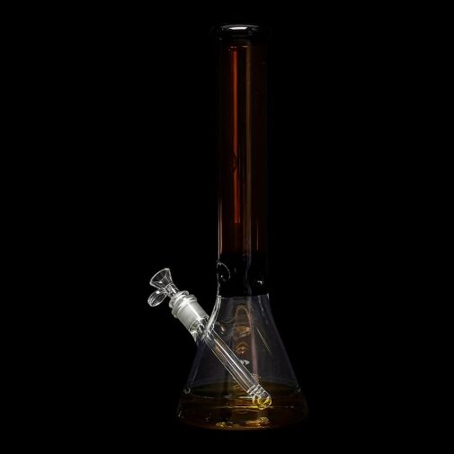 Diamond Glass Khiva 16" Beaker Water Pipe - Black & Gold - 04
