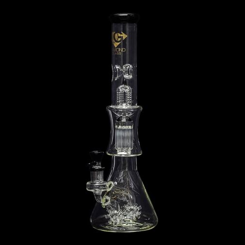 Diamond Glass Sea Mine Beaker Water Pipe - 04