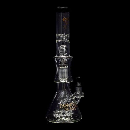 Diamond Glass Sea Mine Beaker Water Pipe - 08