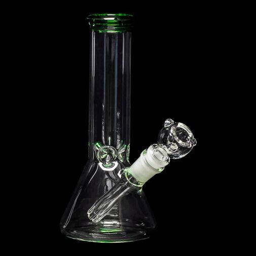 Diamond Glass Suger 8" Mini Beaker Water Pipe - Green - 04