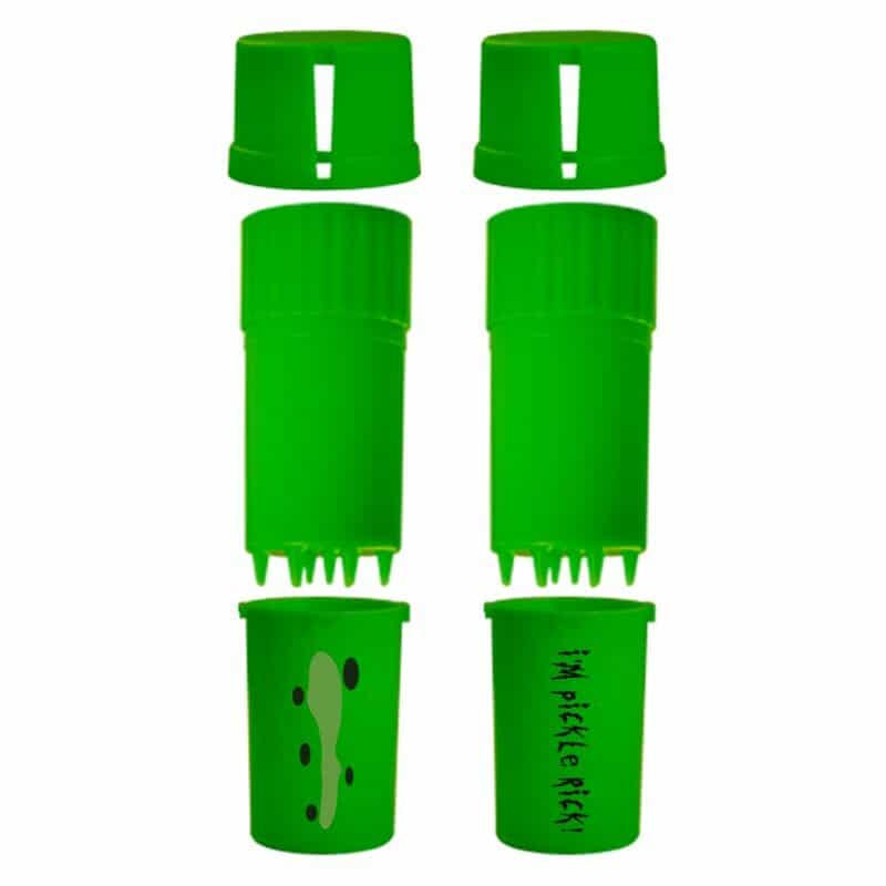 The Medtainer Storage w/ Grinder Pickle Rick / Green - 20 Dram / Expanded