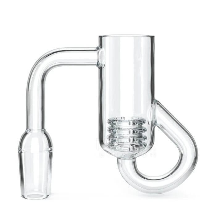 Male Quartz Recycler Banger w/ Quartz Knot - 18mm - 01