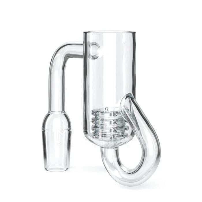 Male Quartz Recycler Banger w/ Quartz Knot - 18mm - 03