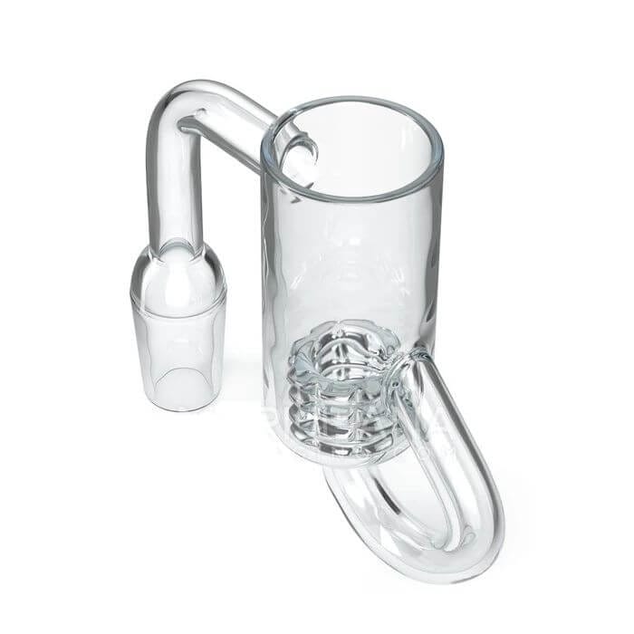 Male Quartz Recycler Banger w/ Quartz Knot - 18mm - 04