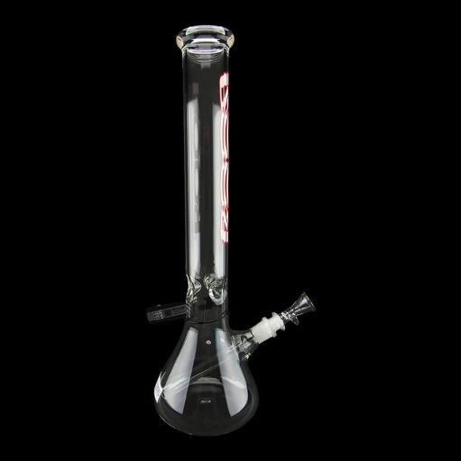 ROOR Classic 18" Beaker Water Pipe 50mm x 5mm - White/Red - 05