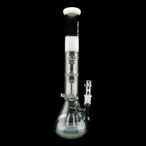 Roor Tech Fixed Beaker Barrel Perc 18 Inch Smokey Grey 06