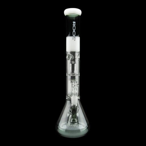 Roor Tech Fixed Beaker Barrel Perc 18 Inch Smokey Grey 07