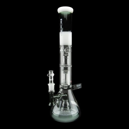 Roor Tech Fixed Beaker Barrel Perc 18 Inch Smokey Grey 08