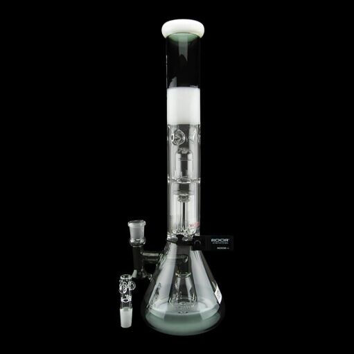 Roor Tech Fixed Beaker Barrel Perc 18 Inch Smokey Grey 09