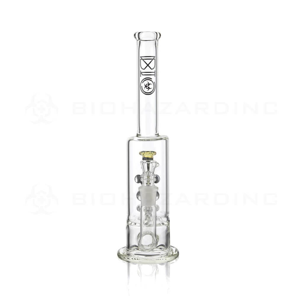 Bio Hazard 13" Thick Stemless Straight Water Pipe - Black 01