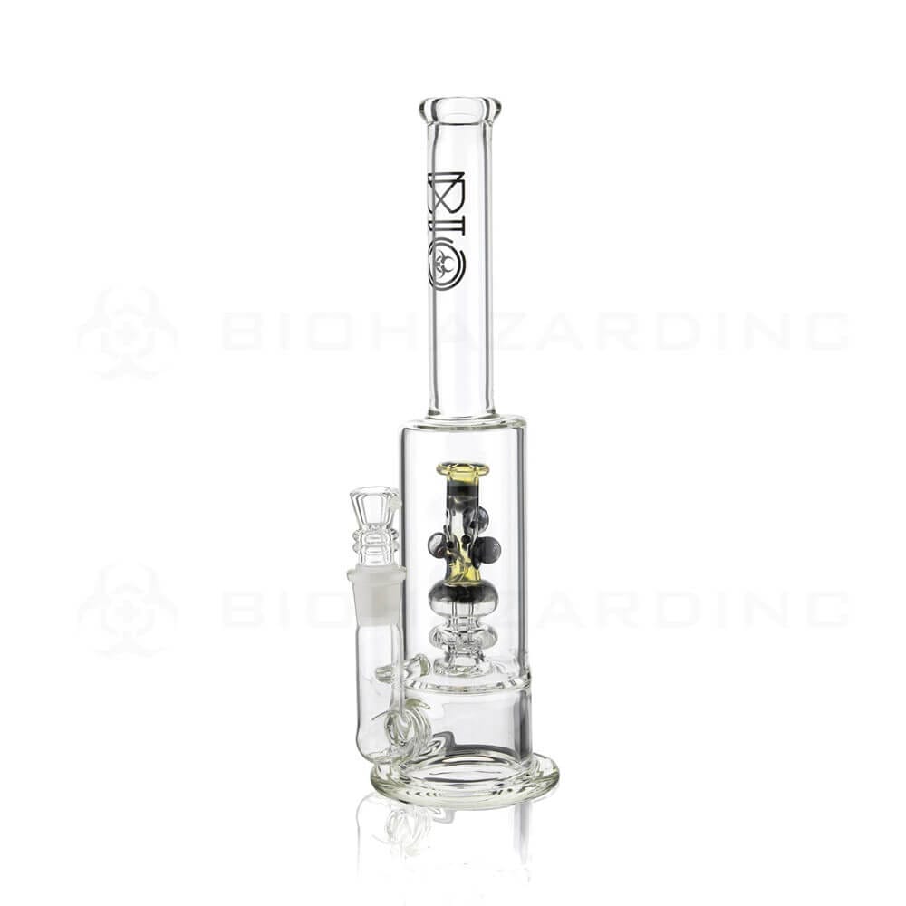 Bio Hazard 13" Thick Stemless Straight Water Pipe - Black 02