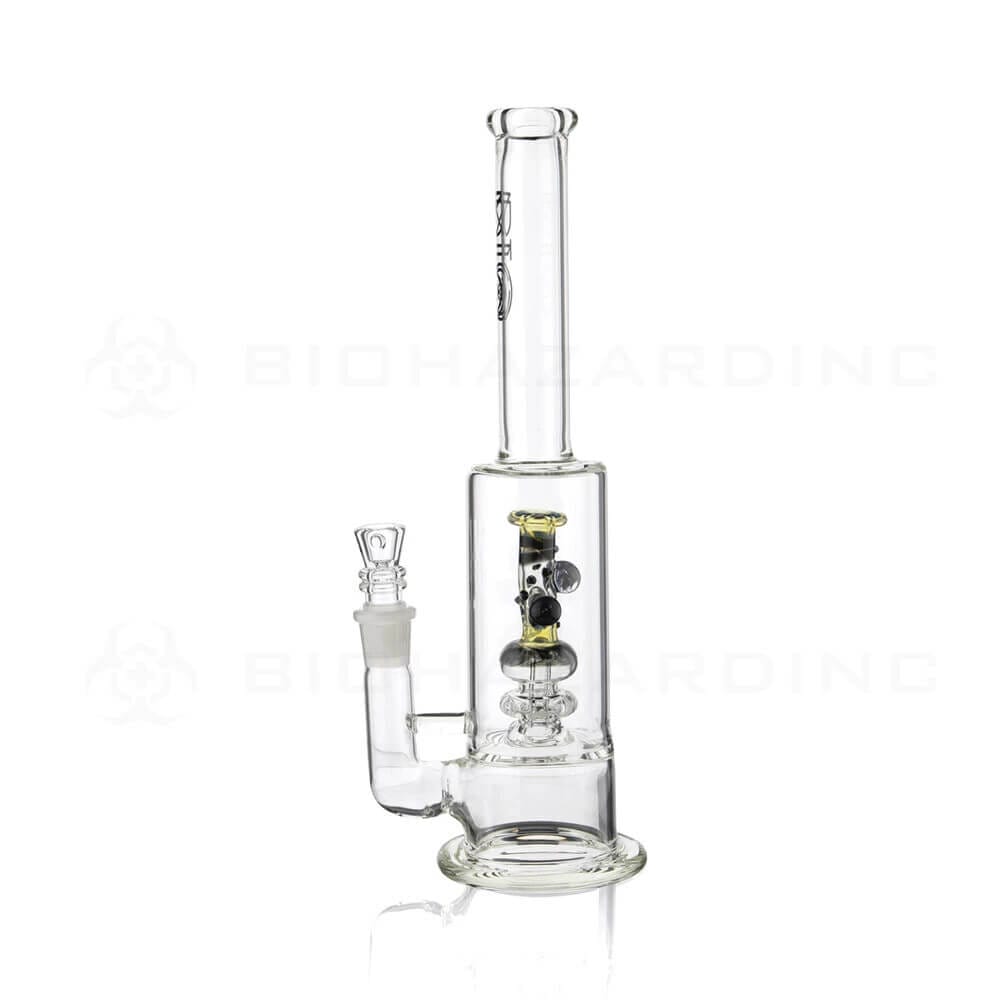 Bio Hazard 13" Thick Stemless Straight Water Pipe - Black 03