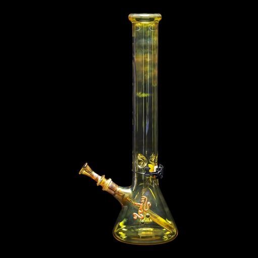 ROOR 18" Beaker Color Changing Water Pipe Silver Fumed - 01