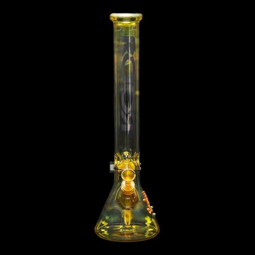 ROOR 18" Beaker Color Changing Water Pipe Silver Fumed - 07