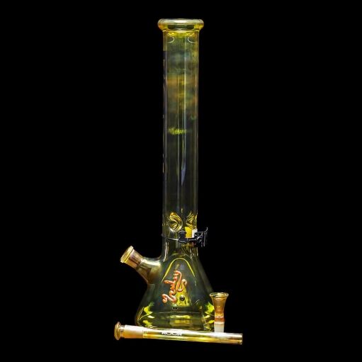 ROOR 18" Beaker Color Changing Water Pipe Silver Fumed - 09