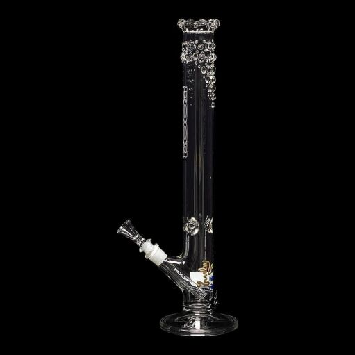 ROOR Custom Straight Tube Ghost Water Pipe - Crystal Raindrops - 01