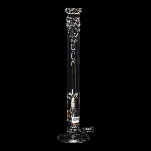 ROOR Custom Straight Tube Ghost Water Pipe - Crystal Raindrops - 02