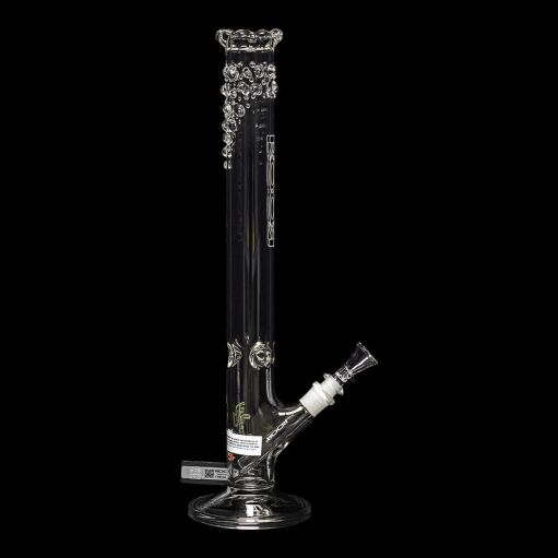 ROOR Custom Straight Tube Ghost Water Pipe - Crystal Raindrops - 04